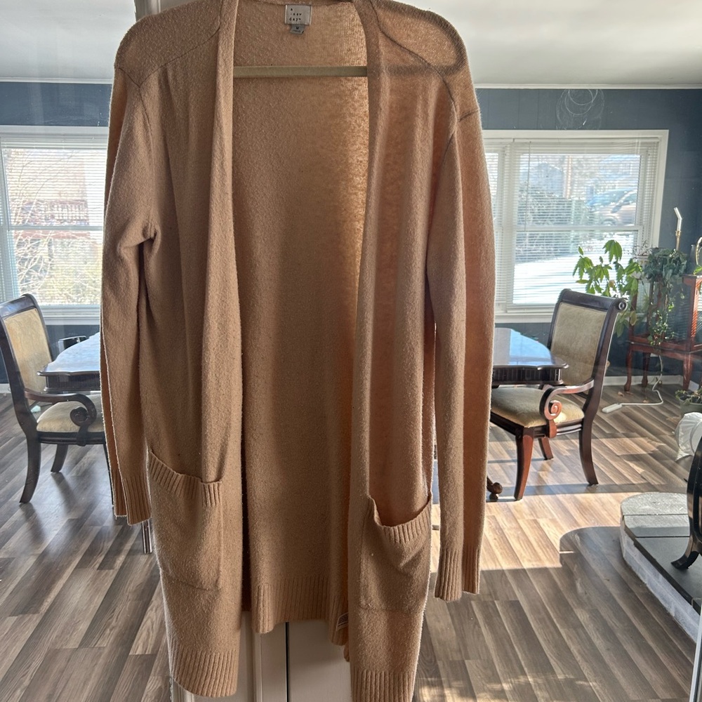 A New Day Tan Open Front Cardigan